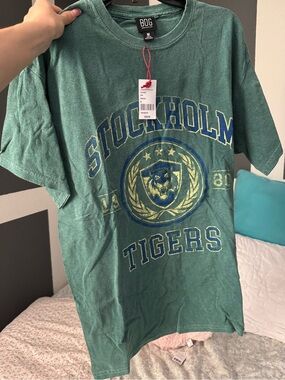 BDG Teal-Green Stockholm Tigers Graphic Crew Tee